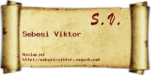 Sebesi Viktor névjegykártya