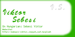 viktor sebesi business card